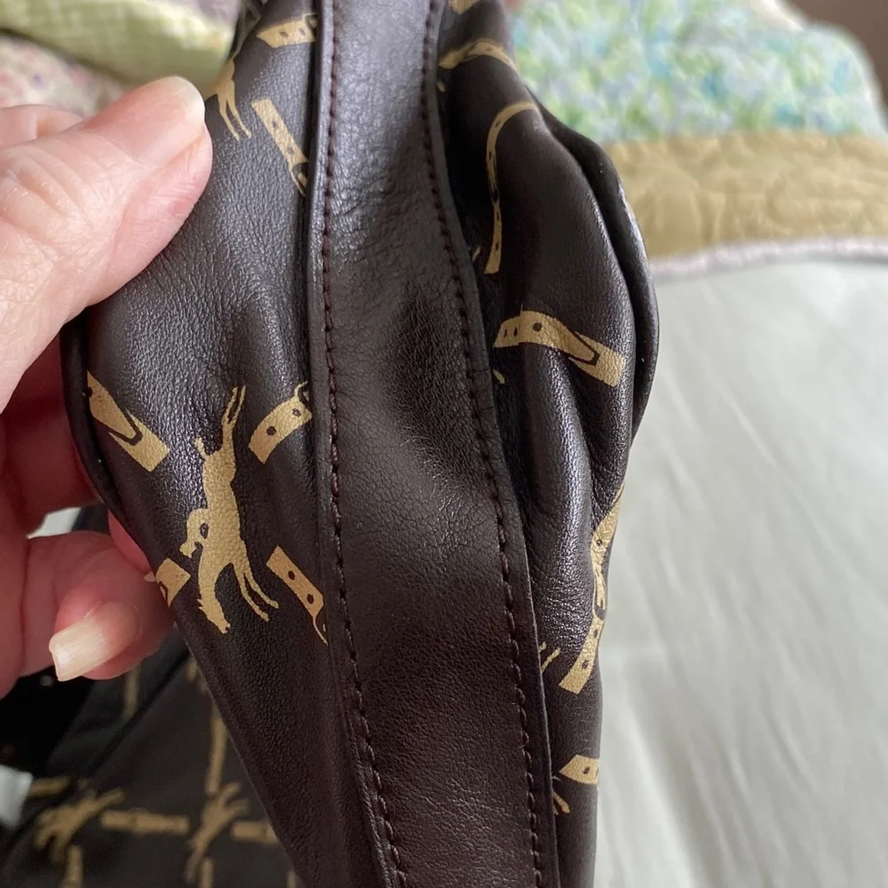Longchamp brown messenger bag. - Picture 10 of 11